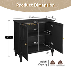 CBJCBJ Sideboard Buffet Cabinet with Storage, 31.4'' Mid Century Modern Storage Cabinet with 2 Doors and Adjustable Shelves, Accent Cabinet for Entryway, Dining Room, Living Room, Bedroom