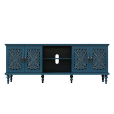 HLR® 67'' Vintage TV Stand with Hollow Carved Doors