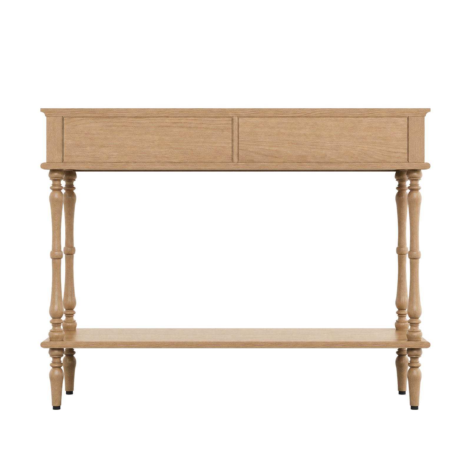 HLR 40" Modern Console Table, Assembled Entryway Table with 2 Drawers for Living Room, Brown