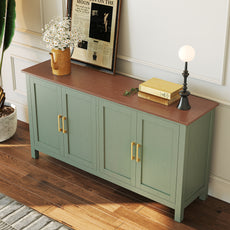 CBJCBJ 58” Modern Sideboard Buffet Cabinet, Living Room Accent Cabinet with Storage, for Kitchen,Green
