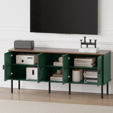 HLR Mid Century Modern 55" TV Stand for 65 Inch TV, Entertainment Center with Storage, Green