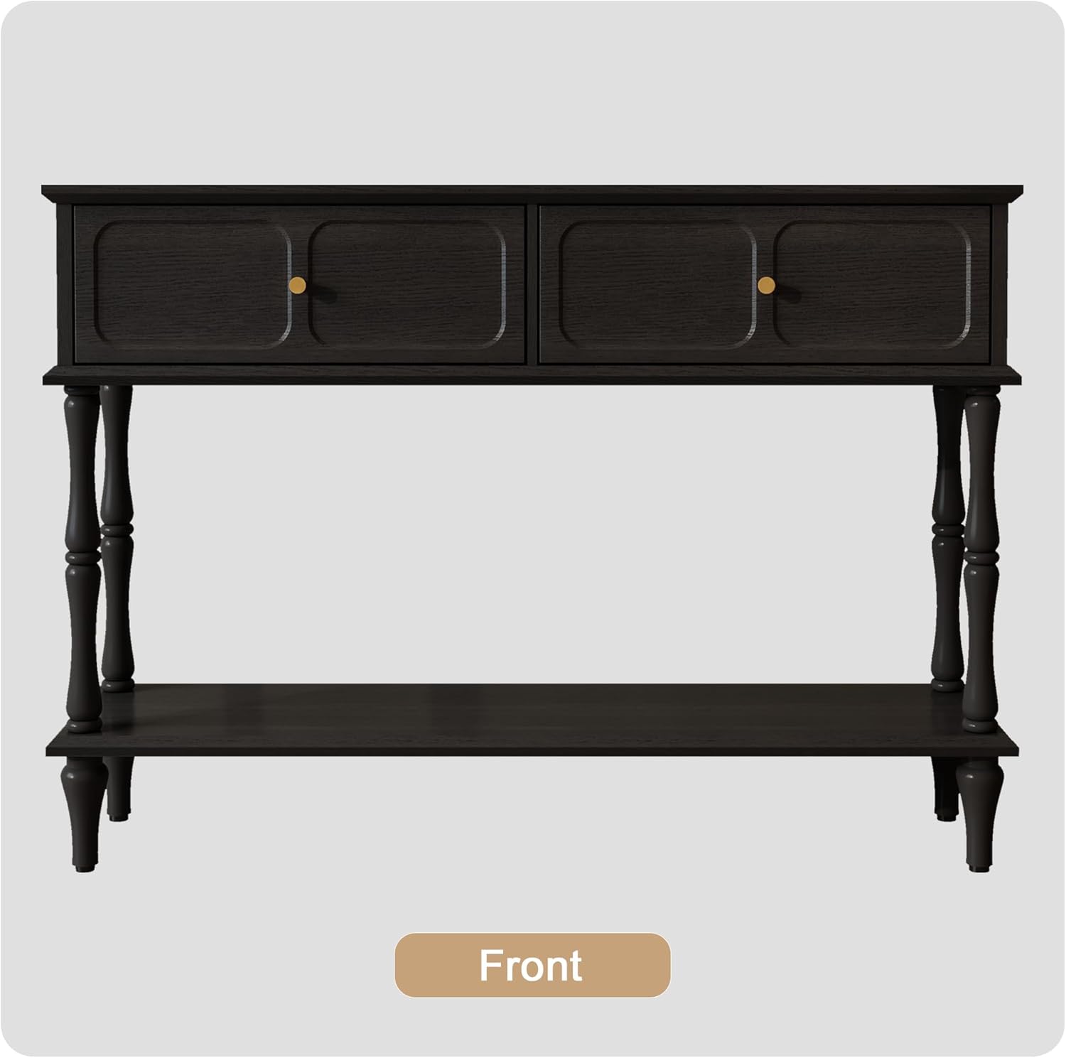 HLR® Mid-Century Console Table for Entryway with 2 Drawers