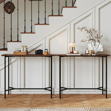 HLR Console Table Set of 2, Narrow Simple Slim Entryway Table, 2-Pack