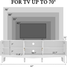 HLR® 67“ Mid-Century Modern TV Stand for TVs up to 70”