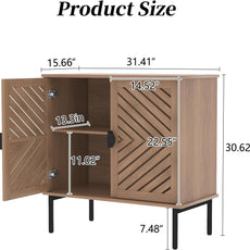 HLR® Sideboard Storage Cabinet with 2/4 Hollow Doors, Modern Accent Buffet Cabinet
