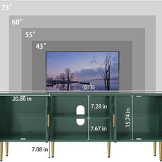 HLR® Modern TV Stand for 65/70/75 inch TV, Entertainment Center with Storage Cabinet