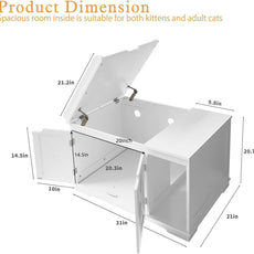 HLR® Klappdeckel-Katzentoiletten, Gehäuse, abgedeckte Katzentoilette, versteckte Möbel, Holz-Katzentoilettenschrank 