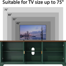 HLR® 67” Modern TV Stand for TVs up to 75+ inch, Shaker Style Television Console Table