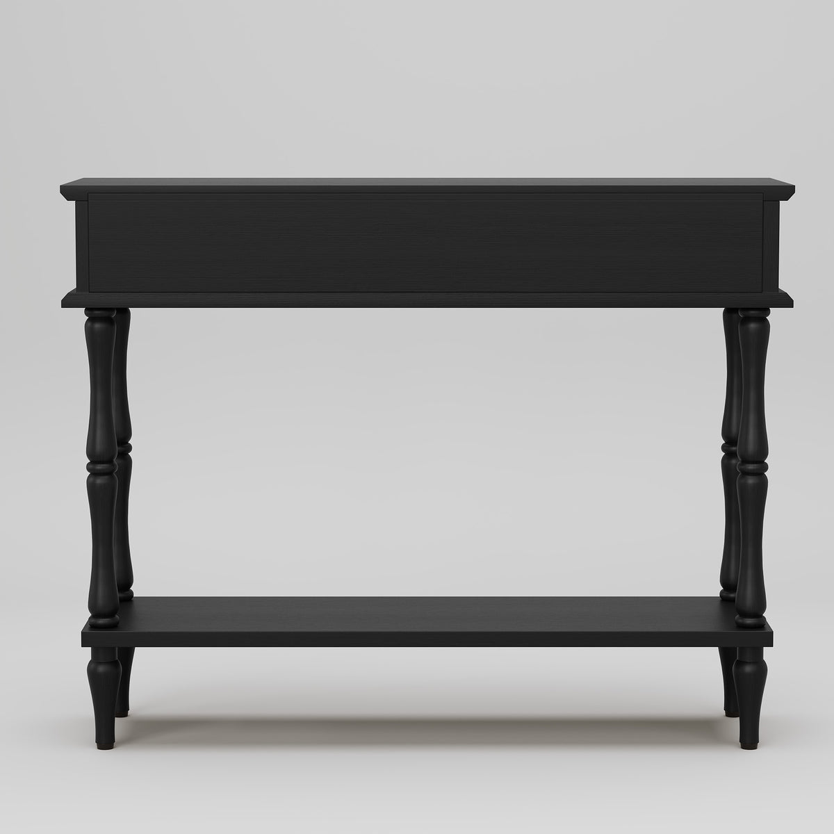 HLR 41" Mid Century Console Tables, Entryway Tables with 2 Drawers, 10 Mins Assembly, Black