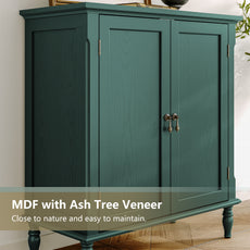 CBJCBJ Retro 34" Sideboard Buffet Cabinet with Storage, Accent Cabinet for Dining Room, Living Room,Green