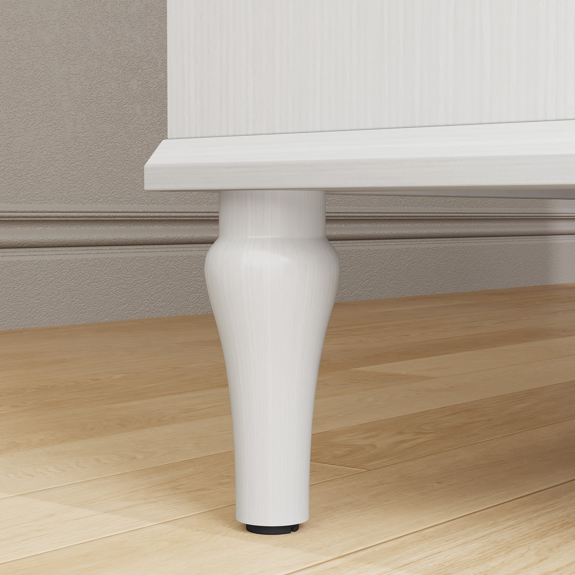 HLR 71" Tall Modern Wood Armoire Wardrobe Closet, Freestanding Cabinet with Hanging Rod for Bedroom, White