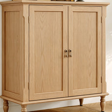 HLR 31.5'' Large Sideboard Buffet Cabinet with Storage, 2 Doors Modern Credenza Table for Living Room, Brown