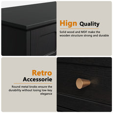 HLR Modern 42.1" Consoles Table, Entryway Table with Storage Shelf Quick Assembly for Living Room, Black
