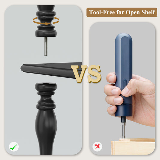 CBJCBJ 77.5" Retro Bookcase with Storage Cabinet and Removable Display Shelf, Suitable for Living Room, Study Room,Black