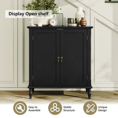 HLR 31.5'' Large Sideboard Buffet Cabinet with Storage, 2 Doors Modern Credenza Table for Living Room