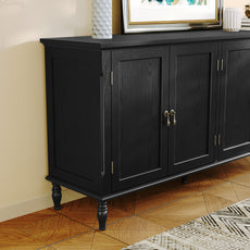 CBJCBJ 58" Retro Sideboard Buffet Cabinet with Storage, Accent Cabinet for Kitchen, Living Room,Black