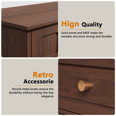 HLR Modern 42.1" Consoles Table, Entryway Table with Storage Shelf Quick Assembly for Living Room, Brown