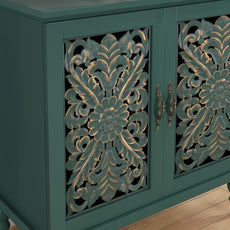 HLR® Vintage Carved Accent Cabinet with 2/4 Doors