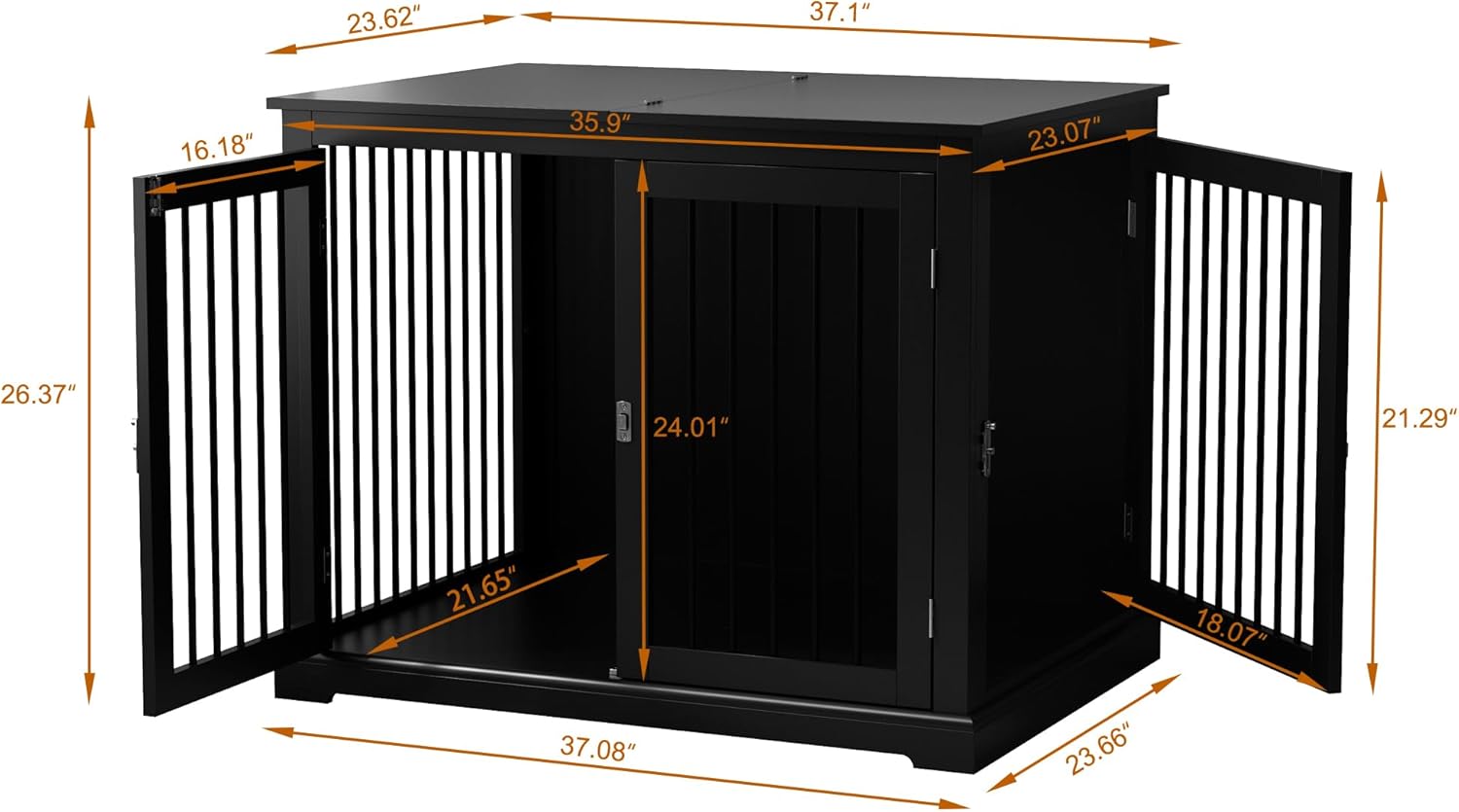 HLR® Furniture Style Dog Crate with Cushion, Dog Kennel Medium, Pet Crates, Dog Cage