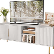 HLR® 66'' Modern TV Stand for 55/60/70 inch TV,Mid Century Entertainment Center