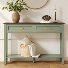 HLR 47.2'' Console Table with Drawers and Open Storage Shelf