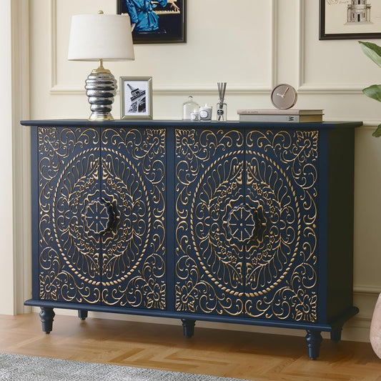 HLR® Sideboard Buffet Cabinet with Storage,48" Vintage Decorative Accent Cabinet
