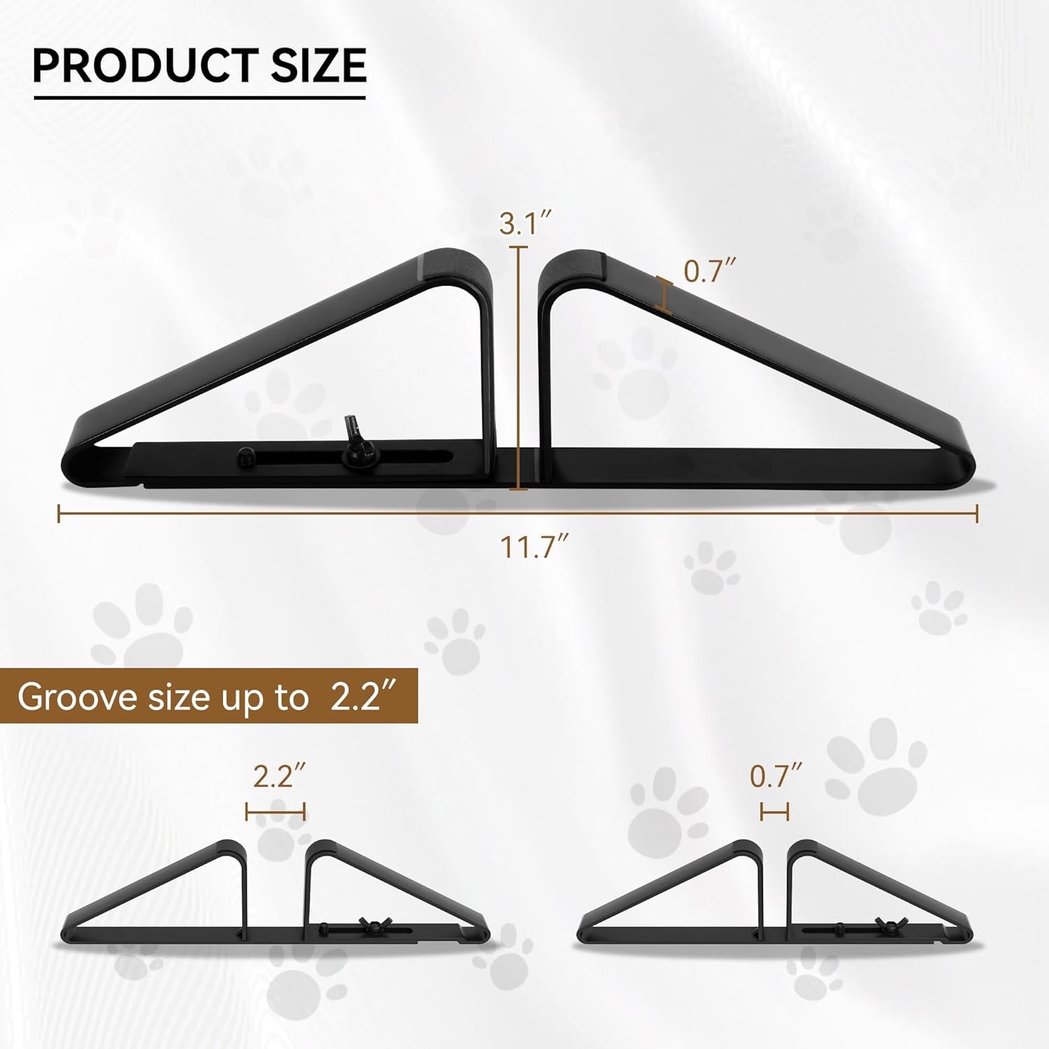HLR® Stützfüße für Haustiergitter (Aktualisierte Version), Haustiergitter Metallstützfüße 2er Set 
