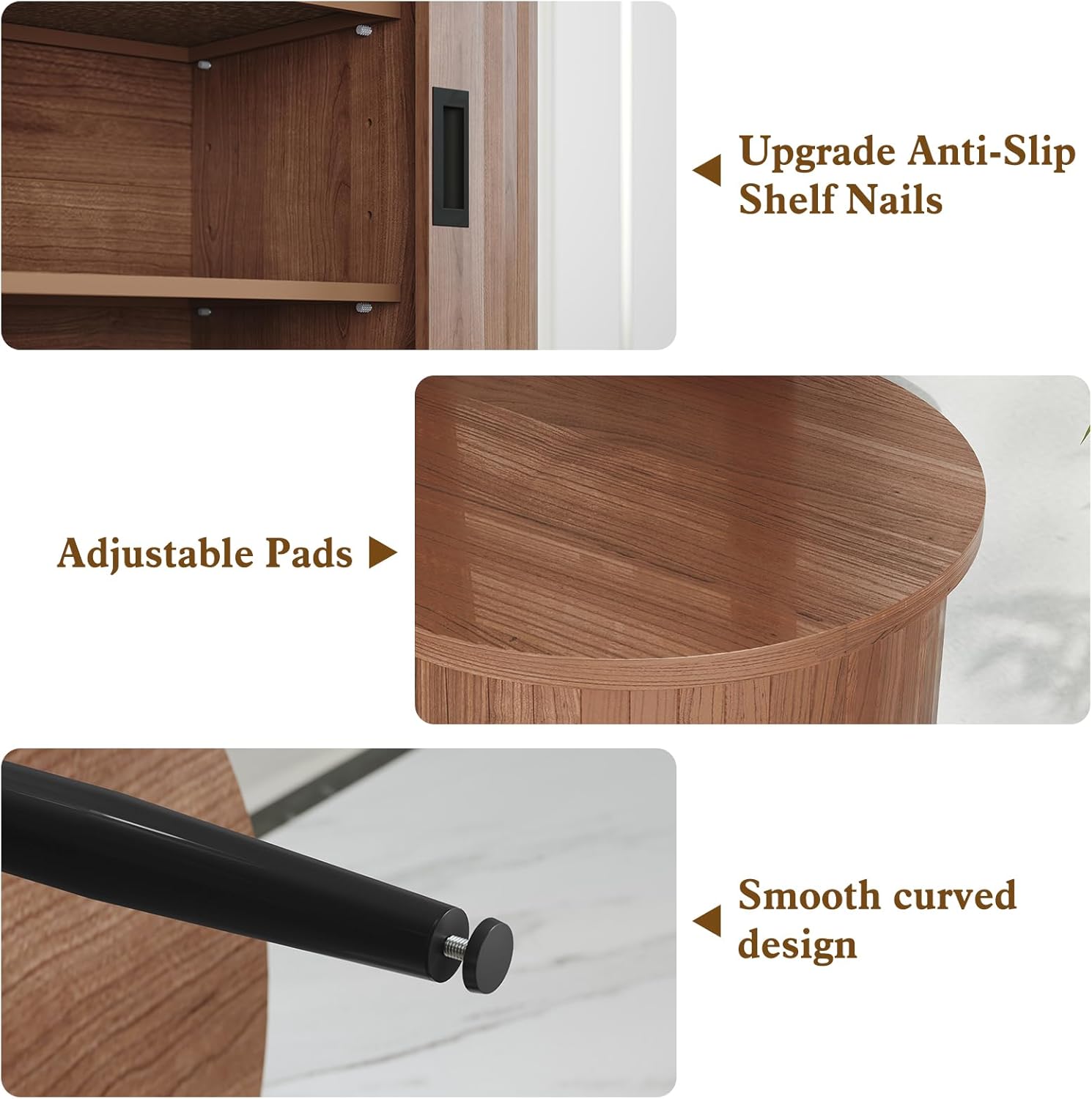 HLR® 47.2" Sideboard Buffet Cabinet with Tambour Door