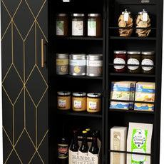 HLR® 45'' Kitchen Pantry Cabinet,Storage Cabinet with Doors and Adjustable Shelves