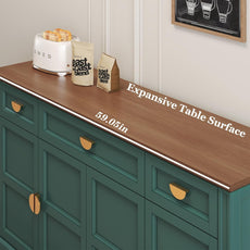 (Newest) HLR® 60” Large Buffet Sideboard Cabinet with 4 Doors and 3 Drawers Shaker Style