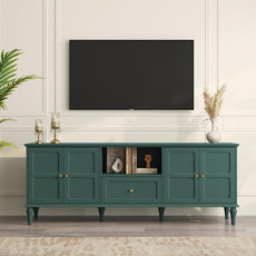 HLR® 66'' Mid-Century Modern TV Stand with Storage Drawer and Doors, Long TV Stand