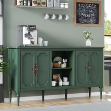 Buffet vintage HLR® avec 4 portes, 140 cm, meuble de rangement moderne du milieu du siècle