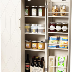 HLR® 45'' Kitchen Pantry Cabinet,Storage Cabinet with Doors and Adjustable Shelves