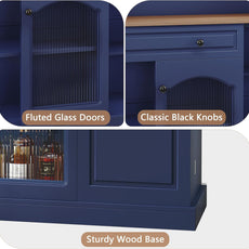 HLR® Farmhosue Coffee Bar Cabinet with Hutch - 48” Morden Buffet Cabinet