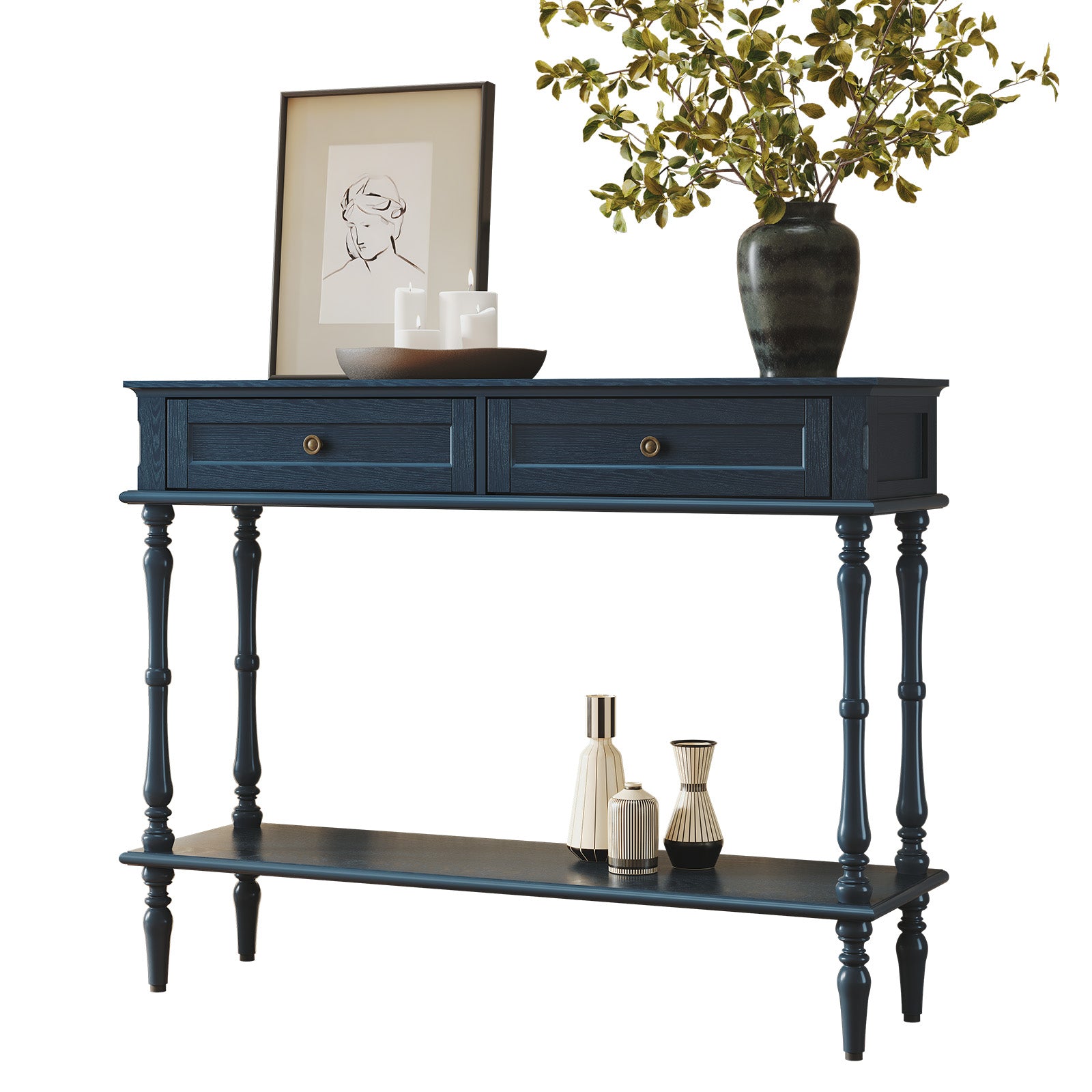 HLR® Console Table for Entryway with 2 Drawers