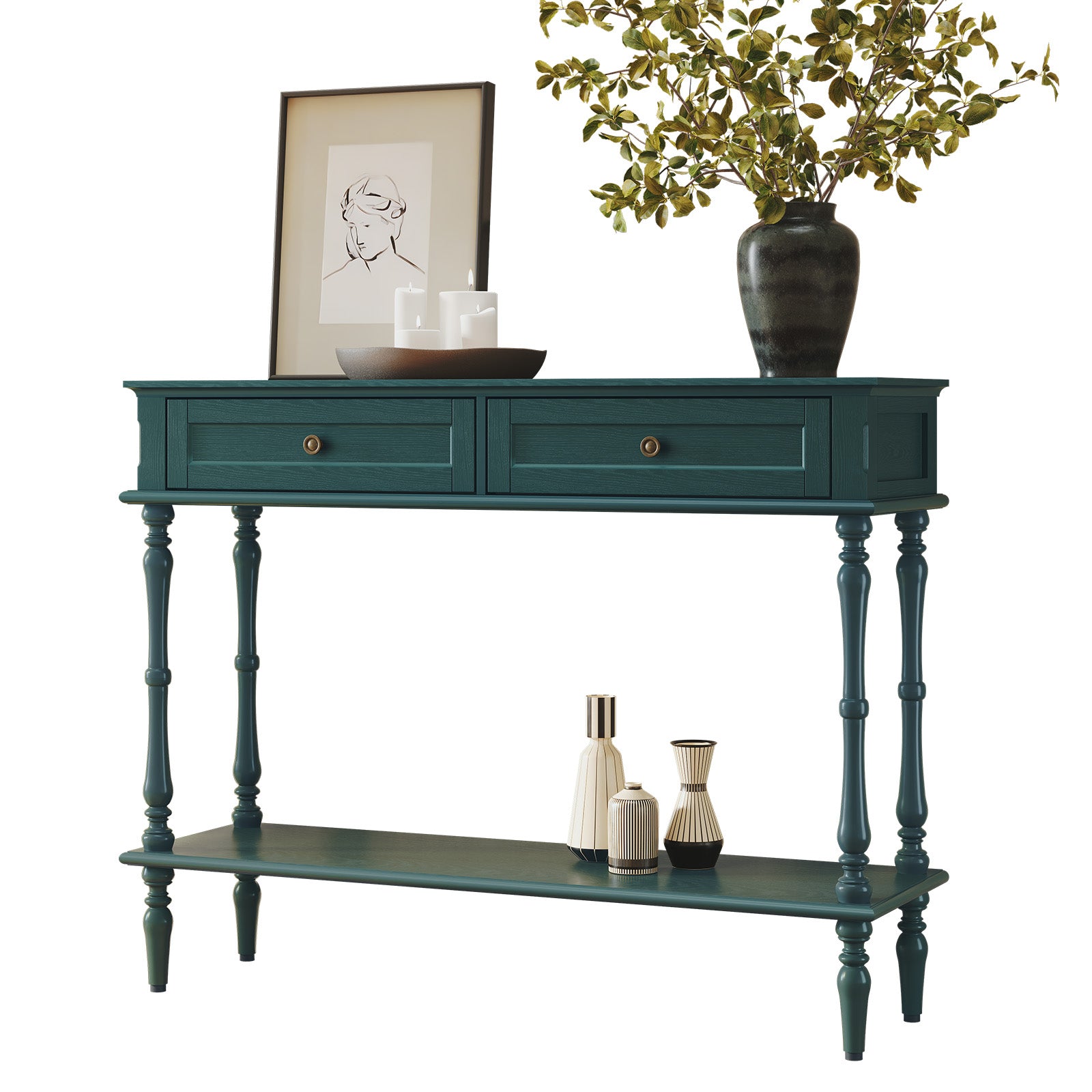 HLR® Console Table for Entryway with 2 Drawers