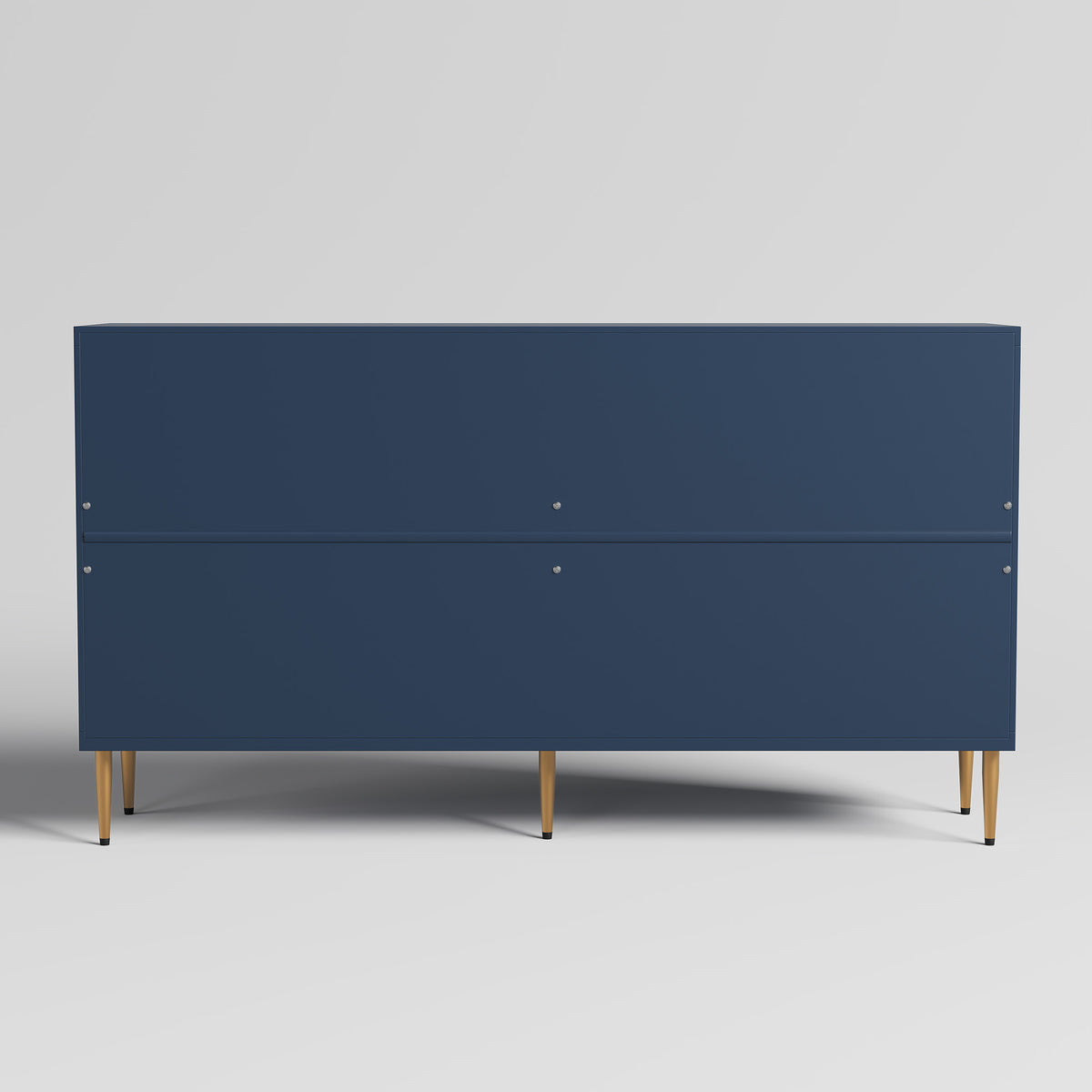 HLR 58" Modern Accent Sideboard Cabinet, 4 Doors, Adjustable Shelves, Fluted Storage Cabinet, Blue