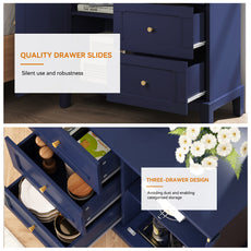HLR® Wooden Accent Cabinet with 3 Drawers and Doors