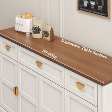 HLR® 60” Large Mid-Century Buffet Sideboard Cabinet