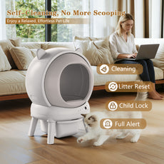 HLR® Self Cleaning Litter Box, Automatic Cat Litter Box for Multiple Cats