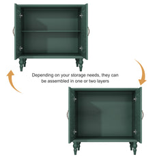 HLR® Vintage Carved Accent Cabinet with 2/4 Doors