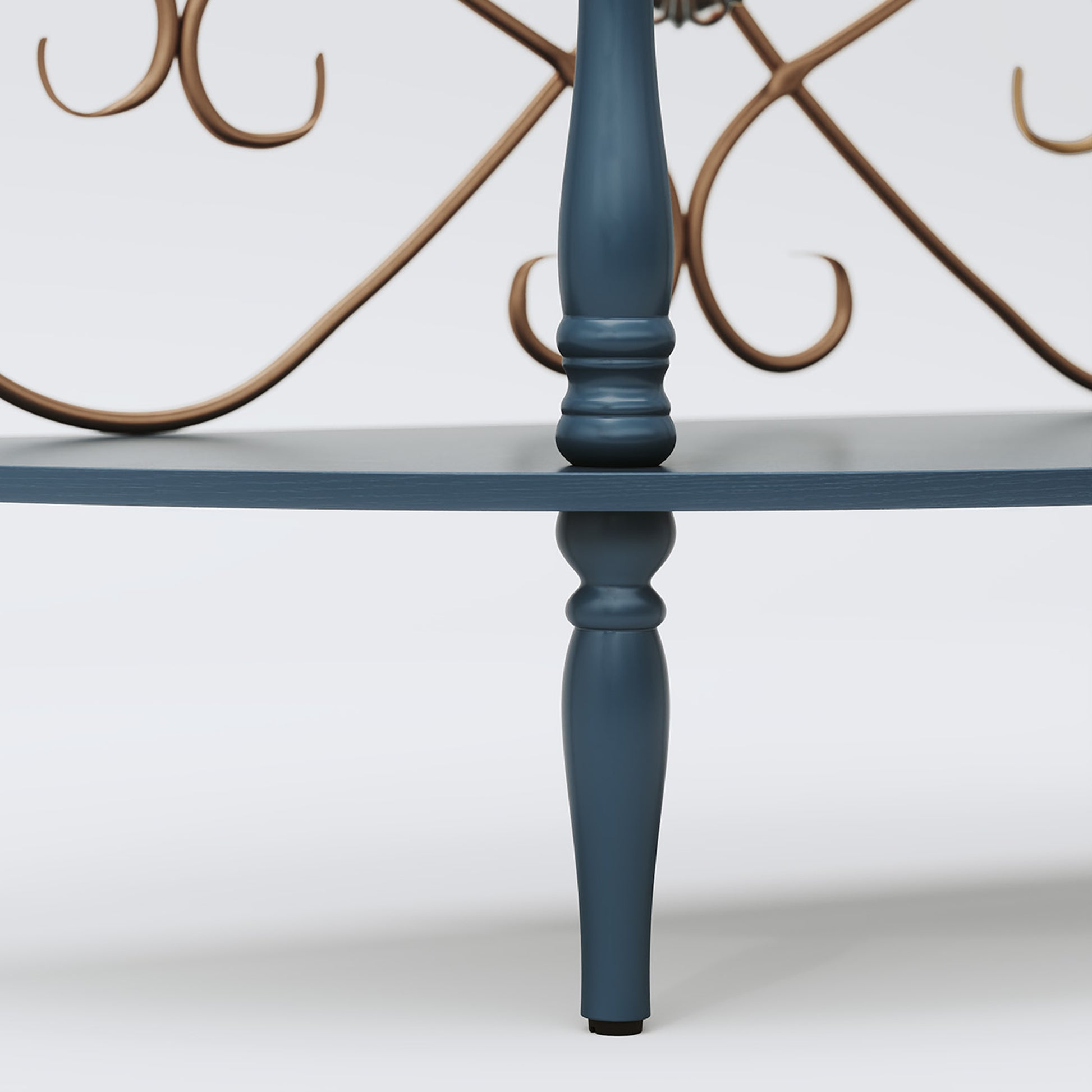 HLR 40" Mid Century Console Table with Drawer, Assembled Entryway Table with Storage for Hallway, Blue