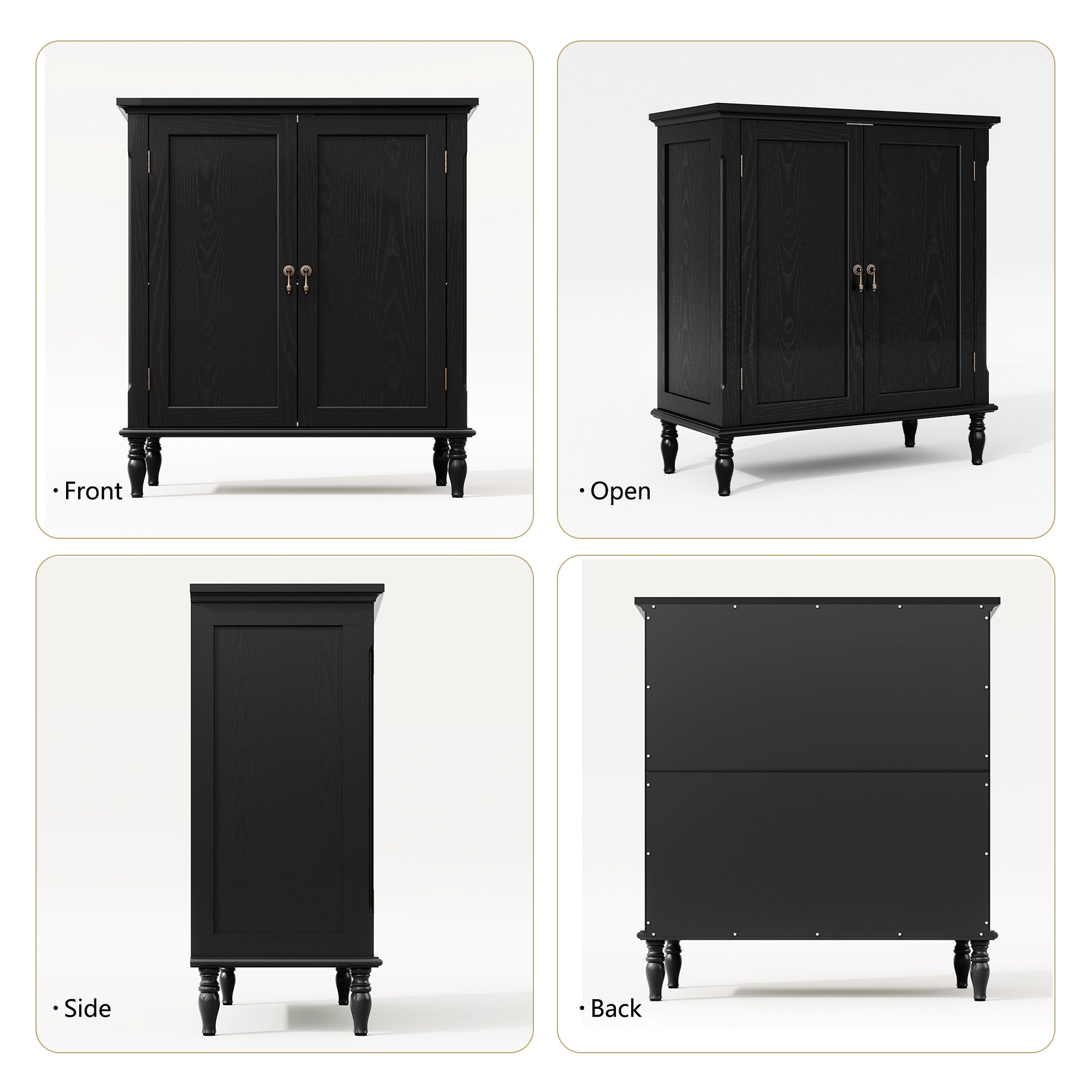 CBJCBJ Retro 34" Sideboard Buffet Cabinet with Storage, Accent Cabinet for Dining Room, Living Room
