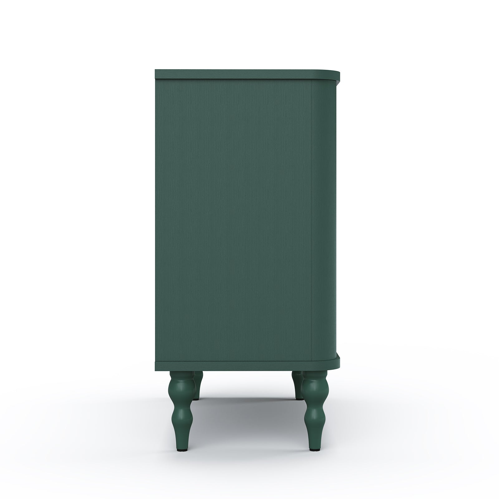 HLR 31.5"W Mid Century Rounded Corners Sideboards Buffets Cabinet with 2 Doors Storage for Kitchen Dining, Green
