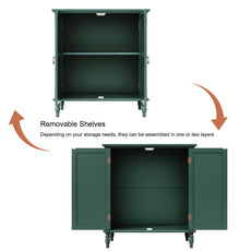 CBJCBJ Retro 34" Sideboard Buffet Cabinet with Storage, Accent Cabinet for Dining Room, Living Room,Green