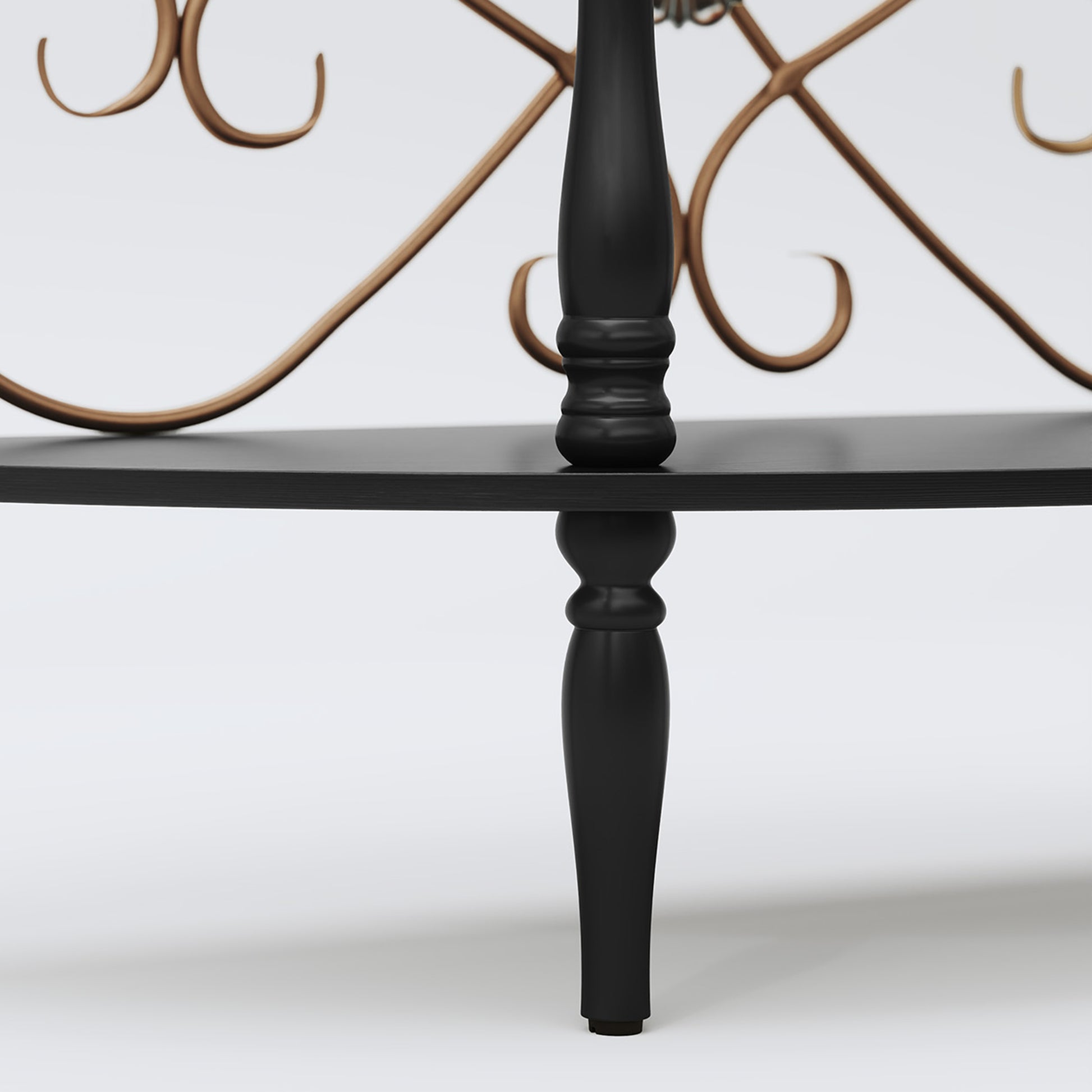 HLR 40" Mid Century Console Table with Drawer, Assembled Entryway Table with Storage for Hallway, Black