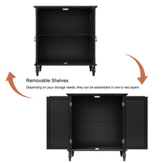 HLR 31.5'' Large Sideboard Buffet Cabinet with Storage, 2 Doors Modern Credenza Table for Living Room