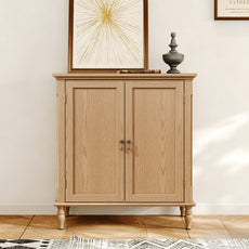 HLR 31.5'' Large Sideboard Buffet Cabinet with Storage, 2 Doors Modern Credenza Table for Living Room, Brown