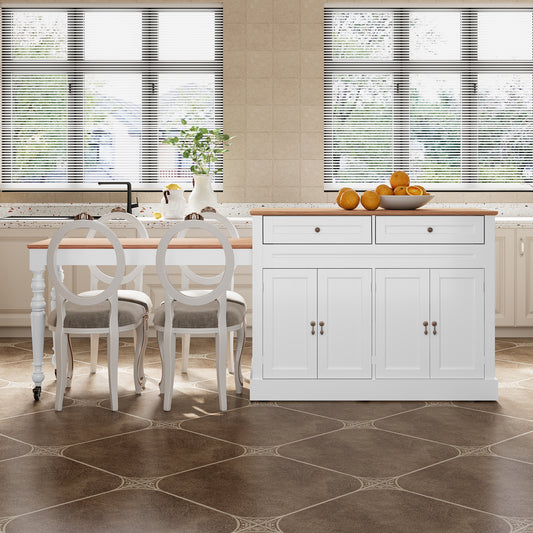 HLR® 78" Kitchen Island with Extendable Table