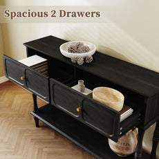HLR® Mid-Century Console Table for Entryway with 2 Drawers